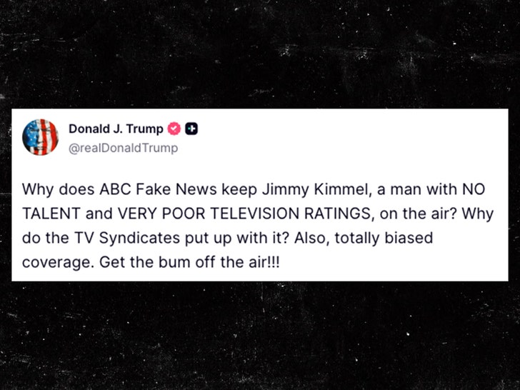 donald trump jimmy kimmel truth social sub