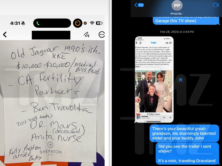 John Travolta and Priscilla Presley texts 2